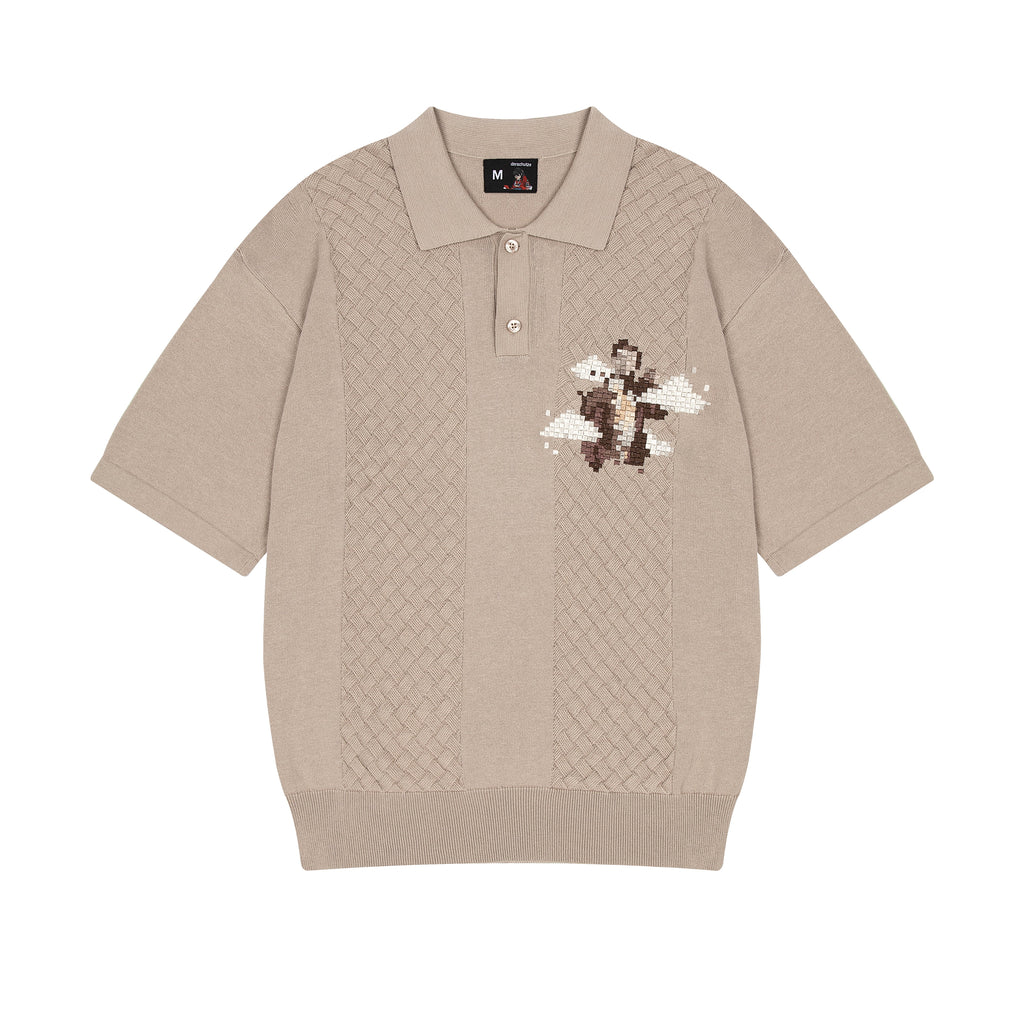 "on air" Polo knit beige