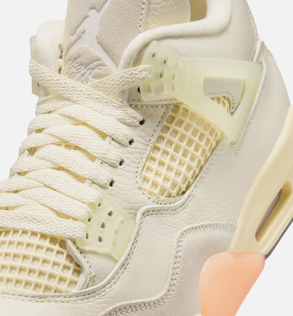 Air Jordan 4 Retro Birds of Paradise Women's Lifestyle Shoes - Coconut Milk/Metallic Gold/Bright Mango/Sundial/Black